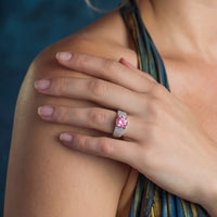 Rose Moissanite Spark Luxe Statement Ring | Olaty