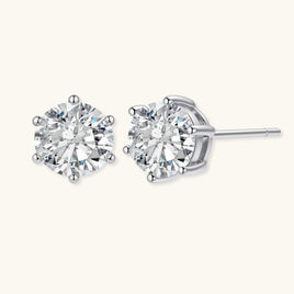 GRA Certified 0.5 CT VVS1 Moissanite Diamond Stud Earrings in 925 Sterling Silver | Olaty