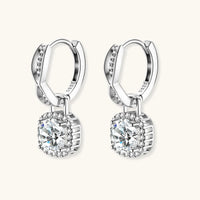 Moissanite Spark Twisted Infinity Halo Earrings | Olaty