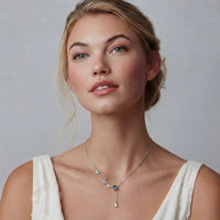 Blue Moissanite Spark Butterfly Dreams Necklace | Olaty