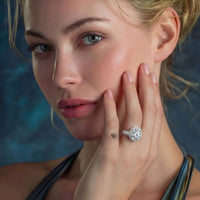 Moissanite Spark Celestial Halo Ring | Olaty