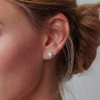 Moissanite Spark Celestial Star Studs Earring | Olaty