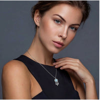 Blue Moissanite Spark Dreamcatcher Spirit Necklace | Olaty