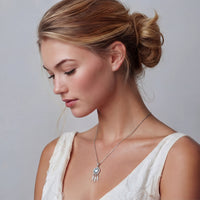 Blue Moissanite Spark Dreamcatcher Spirit Necklace | Olaty