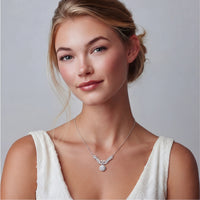 Moissanite Spark Celestial Wings Statement Necklace | Olaty