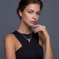 Moissanite Spark Celestial Wings Statement Necklace | Olaty