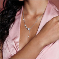 Moissanite Spark Flutter Dreams Lariat Necklace | Olaty
