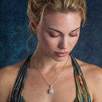 Moissanite Spark Geometric Luxe Necklace Pendant | Olaty
