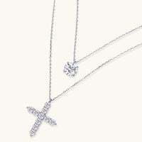 Moissanite Spark Faith and Light Layered Jewlry Set | Olaty