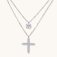 Moissanite Spark Faith and Light Layered Jewlry Set | Olaty