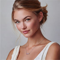 Pink Moissanite Spark Love Statement Necklace | Olaty