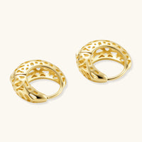 Vermeil Glow Honeycomb Dream Hoops Earrings | Olaty