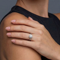 Moissanite Spark Stellar Halo Ring | Olaty