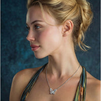 Moissanite Spark Radiant Butterfly Necklace | Olaty