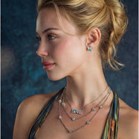 Green Moissanite Spark Butterfly Transformation Studs Earrings | Olaty