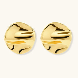 Flow Sculpted Statement Stud Earrings front view | Olaty