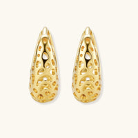 Vermeil Glow Honeycomb Dream Hoops Earrings | Olaty