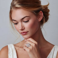 Moissanite Spark Lucky Clover Ring | Olaty
