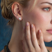 Moissanite Spark Orbit Stud Earrings | Olaty