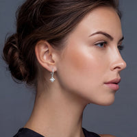 Moissanite Spark Diamond Dangle Huggies Earrings | Olaty