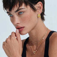Vermeil Glow Liquid Gold Sculptural Hoops Earrings | Olaty