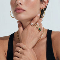Vermeil Glow Geometry Class Hoops earrings | Olaty