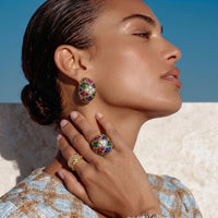 Painted Garden Mosaic Dream Studs Earrings | Olaty