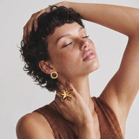 Painted Garden Golden Bloom Statement Ring | Olaty