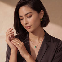Vermeil Glow Emerald Dreams Necklace Pendant | Olaty