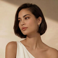 Vermeil Glow Contrast Hoop Earrings | Olaty