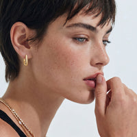 Vermeil Glow Golden Hour Huggie Earrings | Olaty