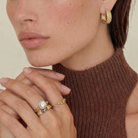 Feminine Aura Bloom Hoop Earrings | Olaty