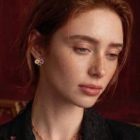 Painted Garden Wildflower Garden Studs Earrings | Olaty