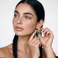 Painted Garden Songbird Abalone Drops Earrings | Olaty