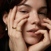 Vermeil Glow Spark Row Ring | Olaty