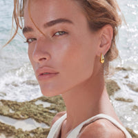 Vermeil Glow Golden Teardrop Studs Earrings | Olaty