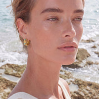 Feminine Aura Bloom Garden Hoops Earrings | Olaty