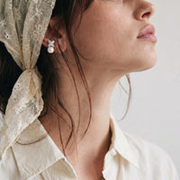 Feminine Aura Crystal Bloom Studs Earrings | Olaty