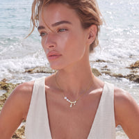 Feminine Aura Pearl Bow Dreams Necklace Pendant | Olaty