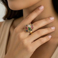 Painted Garden Empress Mosaic Ring | Olaty