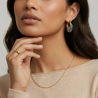 Painted Garden Sunrise Ripple Hoops Earrings | Olaty