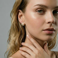 Painted Garden Garden Pearl Studs Earrings | Olaty