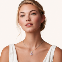 GRA Certified Pink VVS1 Moissanite Diamond Jewelry Set in 925 Sterling Silver | Necklace, Ring, Earrings & Bracelet | Olaty