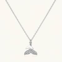 Feminine Aura Whale Tail Crystal Necklace Pendant | Olaty