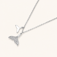 Feminine Aura Whale Tail Crystal Necklace Pendant | Olaty