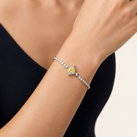 GRA Certified Yellow Moissanite Diamond Stellar Dreams Bracelet 925 Sterling Silver VVS1 | Olaty