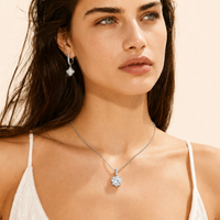 GRA Certified Moissanite Diamond Diamond Dangle Huggies 925 Sterling Silver VVS1 | Olaty