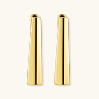 Product video showcasing Golden Hour Sculpted Huggie Earrings with smooth sculptural curves and a polished gold-tone huggie design | Olaty