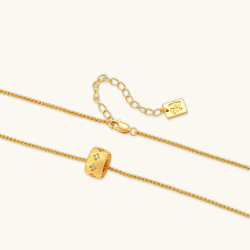 Product video showcasing Stardust Ring Pendant Necklace with a sculptural circular pendant and sparkling stardust-inspired details | Olaty