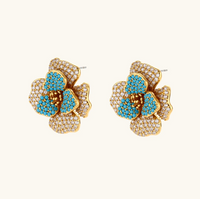 Product video showcasing Blooming Turquoise Floral Jewelry Set with vibrant turquoise floral details and coordinated statement jewelry pieces | Olaty